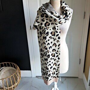 NEW! BOHO Leopard PRINT KNIT SCARF WRAP